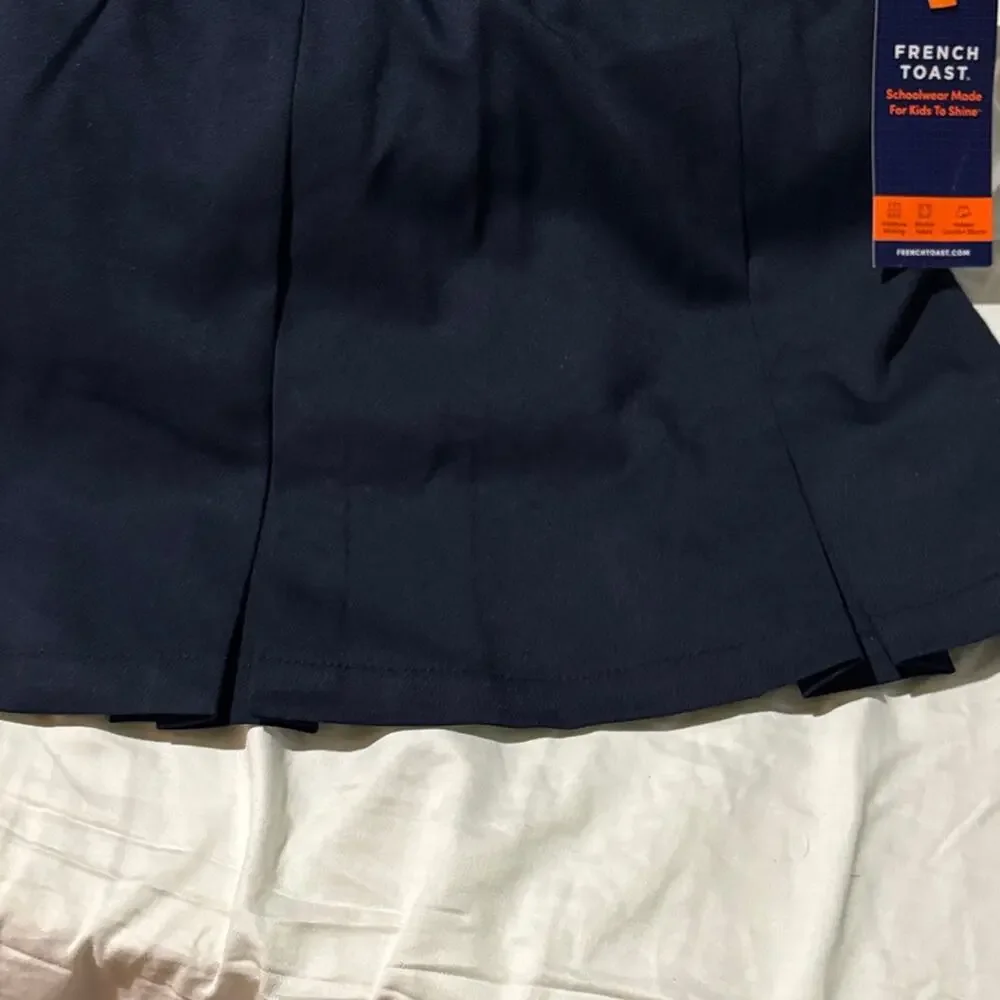French Toast 6x navy Dark Blue Mini Skirt w/shorts attached pullon style nwt